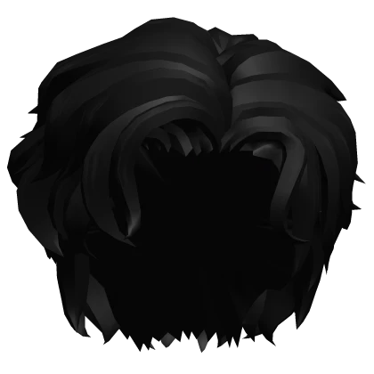 Roblox hair preview for Black Curly Parted Hair
