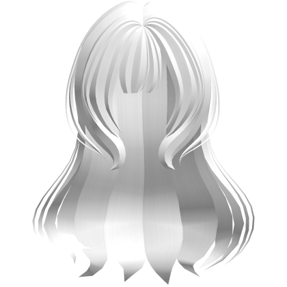 long 2000s moe fluffy anime hair white Roblox item