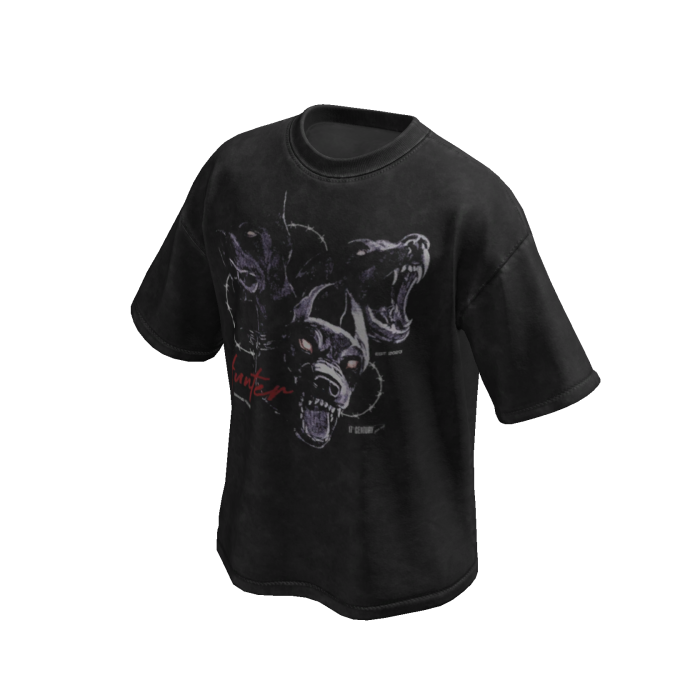 Dogs Black Wash Oversized Shirt