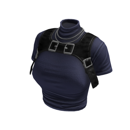  Y2K Stylish Top (Dark Blue Black)