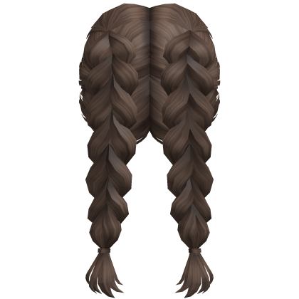 Soft Double Heart Braids (Brown) Roblox item