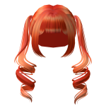 Orange Kawaii Drill Pigtails