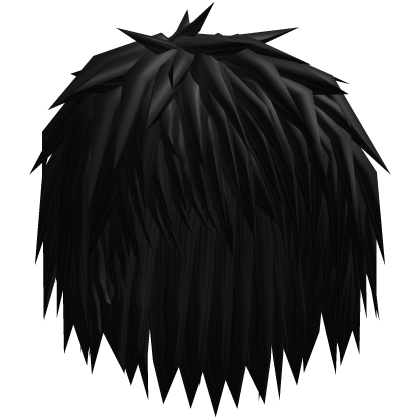 Emo Black Hair w/ Short Bangs