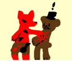 Foxy punching Freddy in the balls