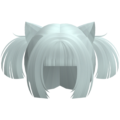 teal cutie neko anime mini pigtails