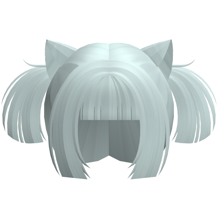 teal cutie neko anime mini pigtails