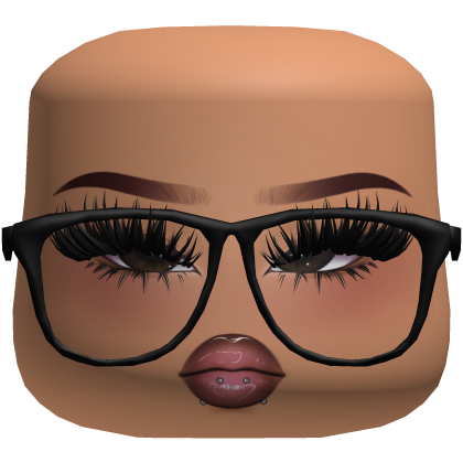 Baddie Glare Face w Mink Lashes + Glasses thumbnail