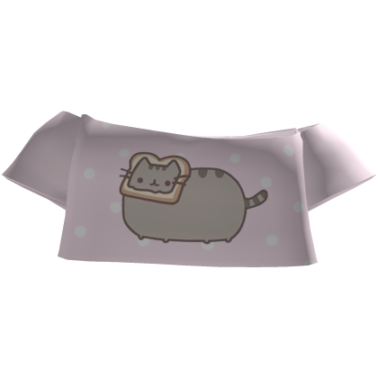 ♡ : cute off shoulder silly pusheen top thumbnail