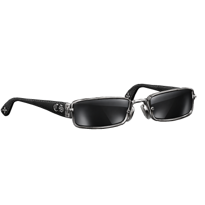 Y2k Emo Black Leather Cross Glasses