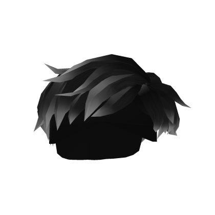 Black and white messy fluffy cool boy hair Roblox item