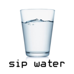 sip water