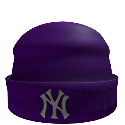 Purple NY Yankee Beanie Roblox item