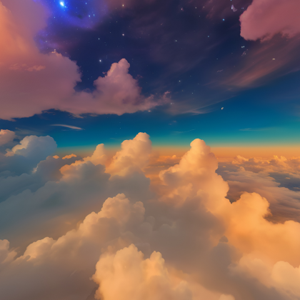Clouds Beam Sky