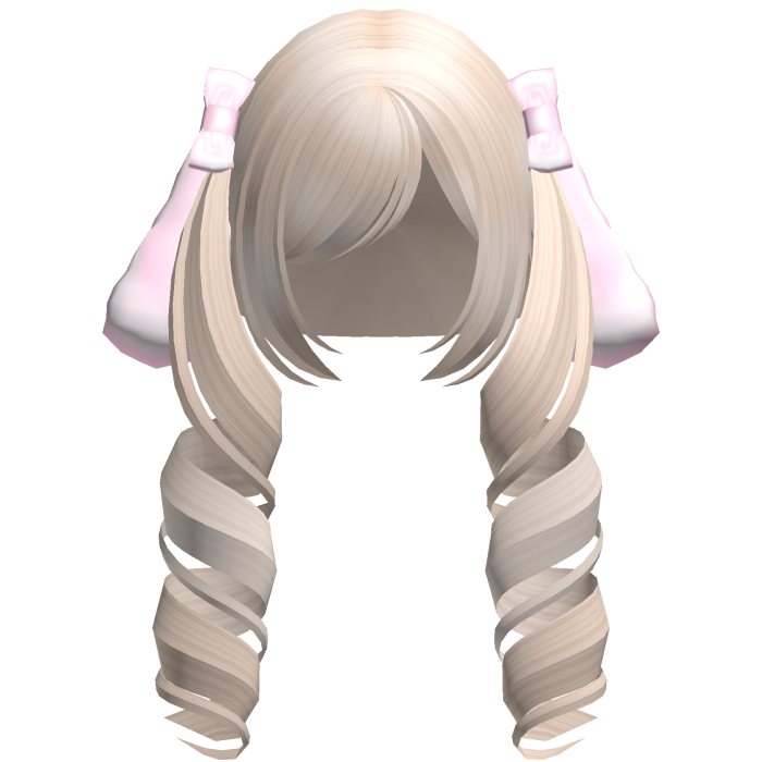 🤍 cutecore bunny curly pigtails blonde