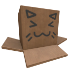 Kitty Cardboard Head Box 