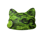 [CODE: G83] Fruity Lime Graffiti Fur Beanie
