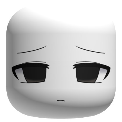 Cute Sad Moe Face - White