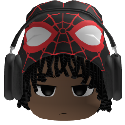 Dreads w/ Y2K Spider-Man Beanie & Black Headphones