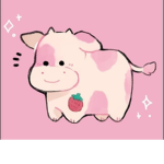 Strawberry cows are cute omg