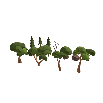Low poly tree/rock pack