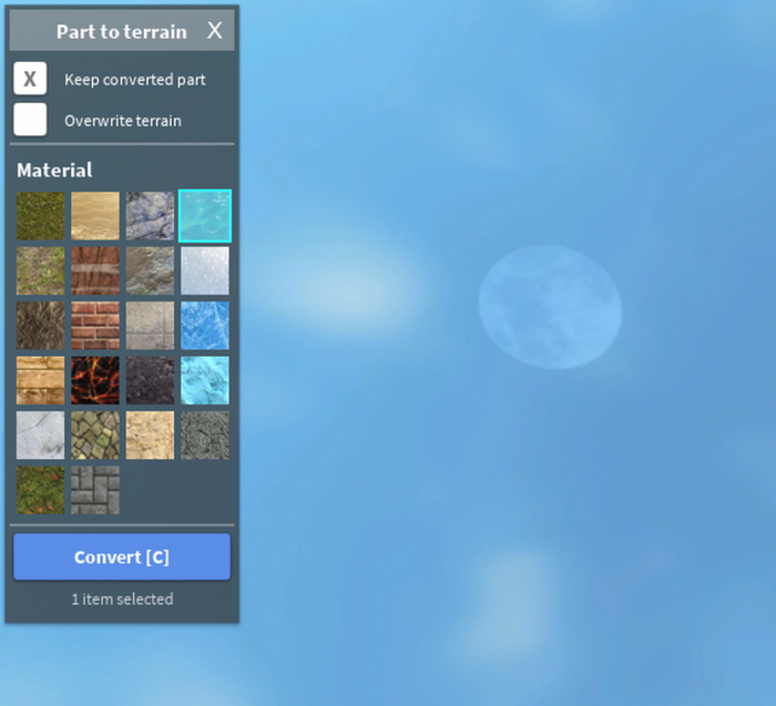 Quenty's Part to Terrain [Preserve old terrain] preview 1
