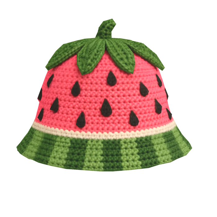 Watermelon Crochet Bucket Hat