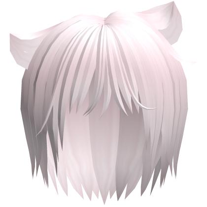 messy cute emo vkei catboy hair in pastel pink