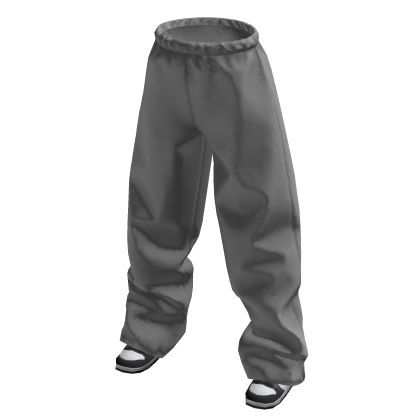 Gray Sweatpants with Sneakers