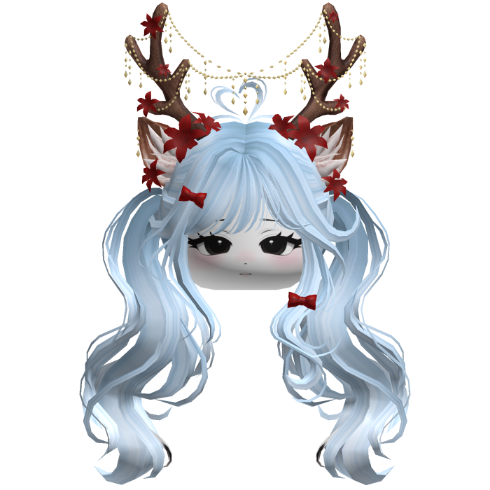 Ethereal Christmas Fairy Fawn Pigtails w/ Antlers