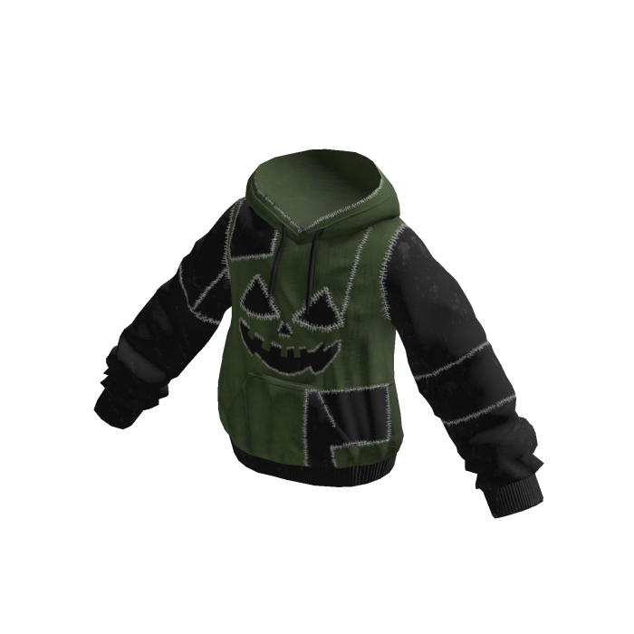Pumpkin Stitched Hoodie (Green)