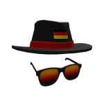 Germany Europa Football Detective Hat and Glasses
