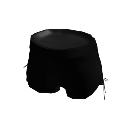 Short Shorts with Ribbons - Black thumbnail