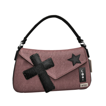 Pink Gothic Cross Shoulder Bag