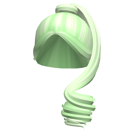 -',ৎ Curly High Popstar Ponytail in Green