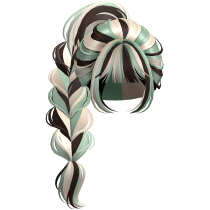 Braided Anime Princess Ponytail Mint Chocolate