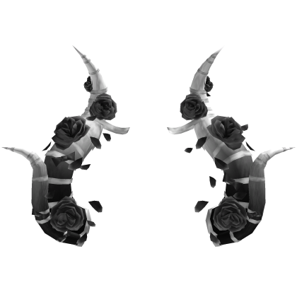 🎃Halloween Gothic Rose Bow Demon Horns White Roblox item