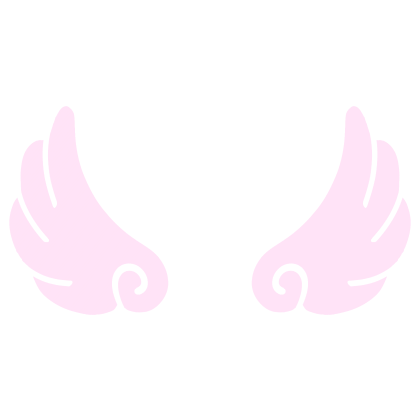 ♡ Cute Flared Sticker Angel Wings in Pastel Pink Roblox item