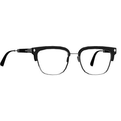 Silver Chrome Cross Glasses