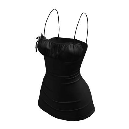 Y2K Bow Cami Mini Dress Black [JEYS] thumbnail
