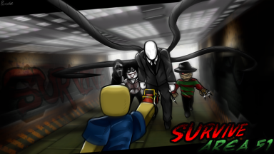 Thumbnail for Roblox game: Survive and kill the killers in Area 51