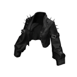 BB Leather Spiked Jacket Black - aespa