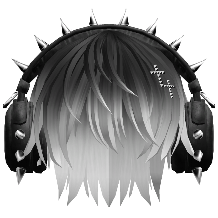 Boy Hair W/ Punk Headphones Black&White