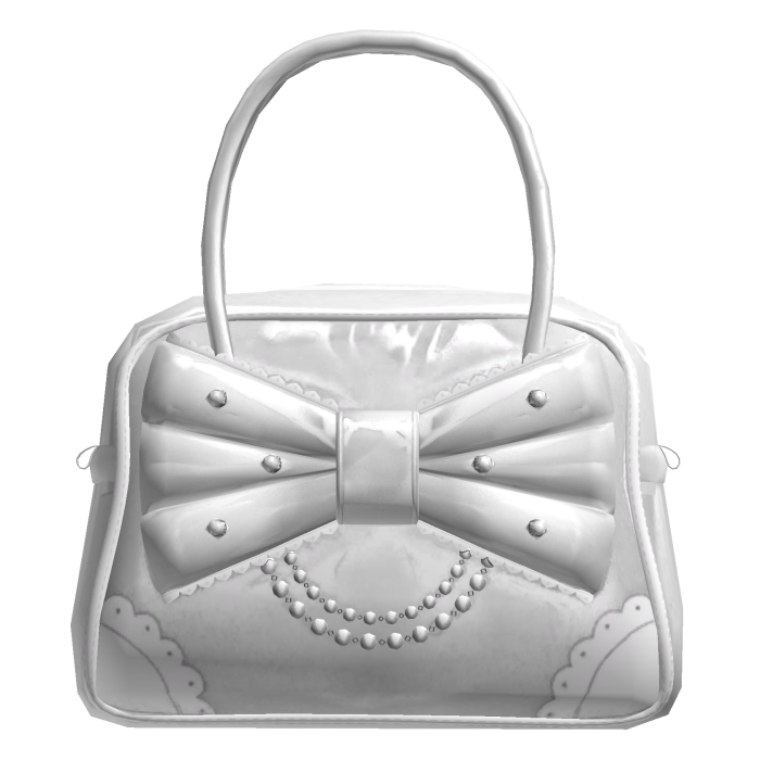 jewelry ribbon lolita boston bag in white