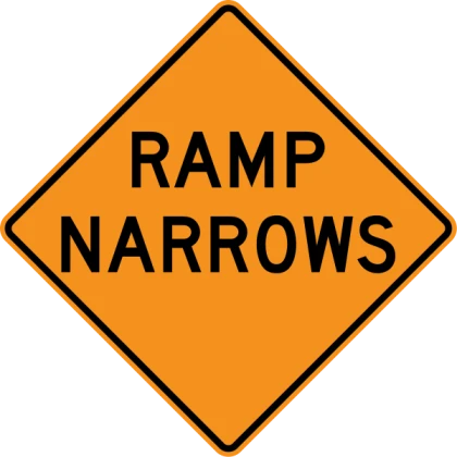 Ramp Narrows Sign