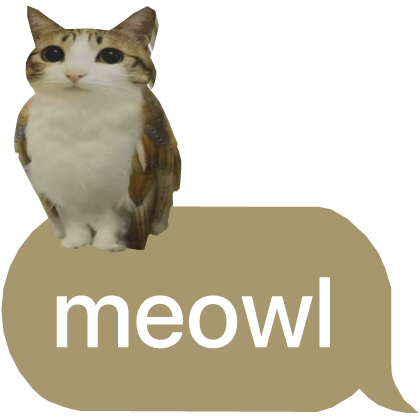 meowl globo de texto meme text