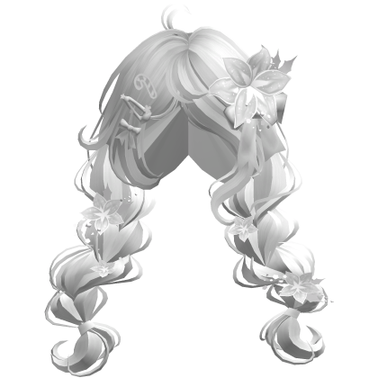 ♡ Christmas Preppy Flower Braids (White)