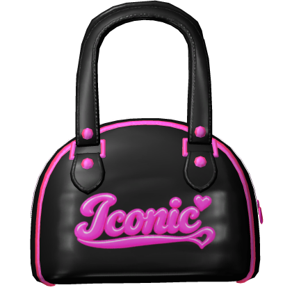Iconic Shoulder Bag In Black & Pink
