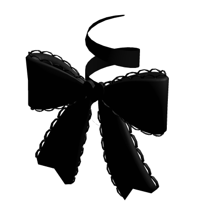 Coquette Black Ribbon Bow (For Korblox)