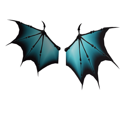 Sky Blue Halloween Bat Wings