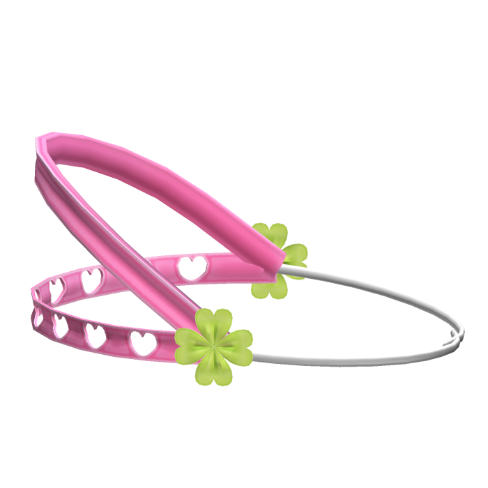 ♡ cute kawaii clover braces headgear in hot pink